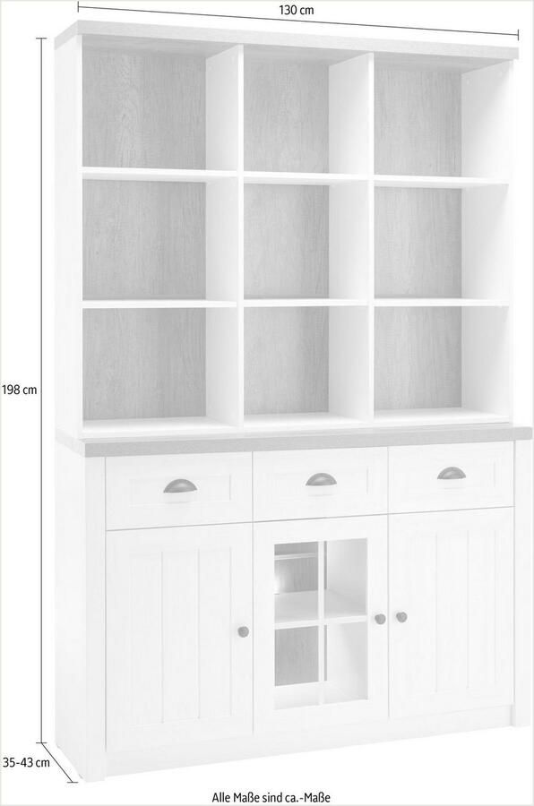 Home affaire Buffetkast Beauvais Hoogte ca. 198 cm - Foto 2