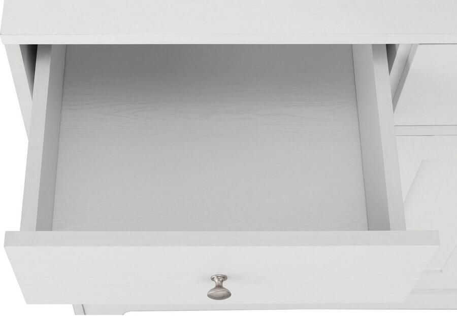 Home affaire Buffetkast Kate Breedte 128 cm met glasdeuren en houten deuren metalen grepen hoogte 182 cm - Foto 6