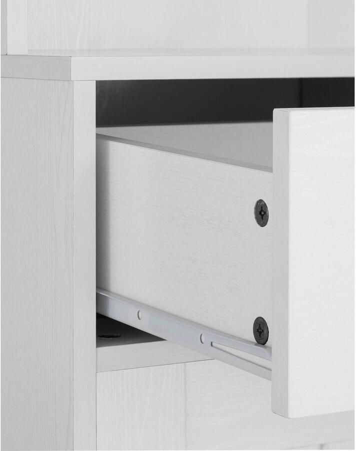 Home affaire Buffetkast Kate Breedte 88 cm met glasdeuren en houten deuren metalen handgrepen hoogte 182 cm - Foto 2