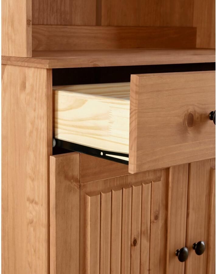 Home affaire Buffetkast Liotta met 1 lade en 3 verstelbare planken massief grenen