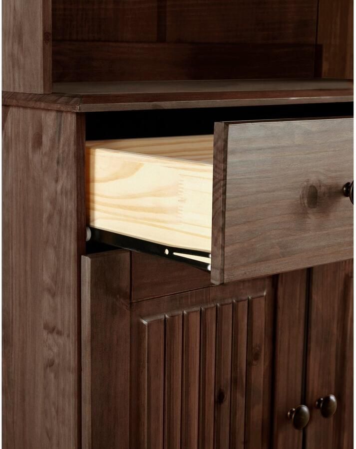 Home affaire Buffetkast Liotta met 1 lade en 3 verstelbare planken massief grenen