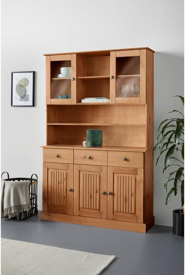 Home affaire Buffetkast Liotta met 2 laden en 6 verstelbare planken massief grenen - Foto 3