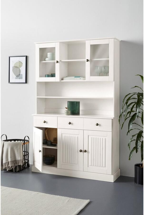 Home affaire Buffetkast Liotta met 2 laden en 6 verstelbare planken massief grenen - Foto 4