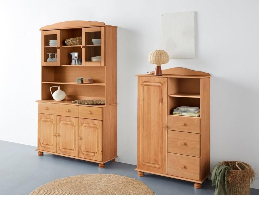 Home affaire Buffetkast Mette Met 2 laden en veel bergruimte achter 4 deuren hoogte 181cm (2 stuks) - Foto 2