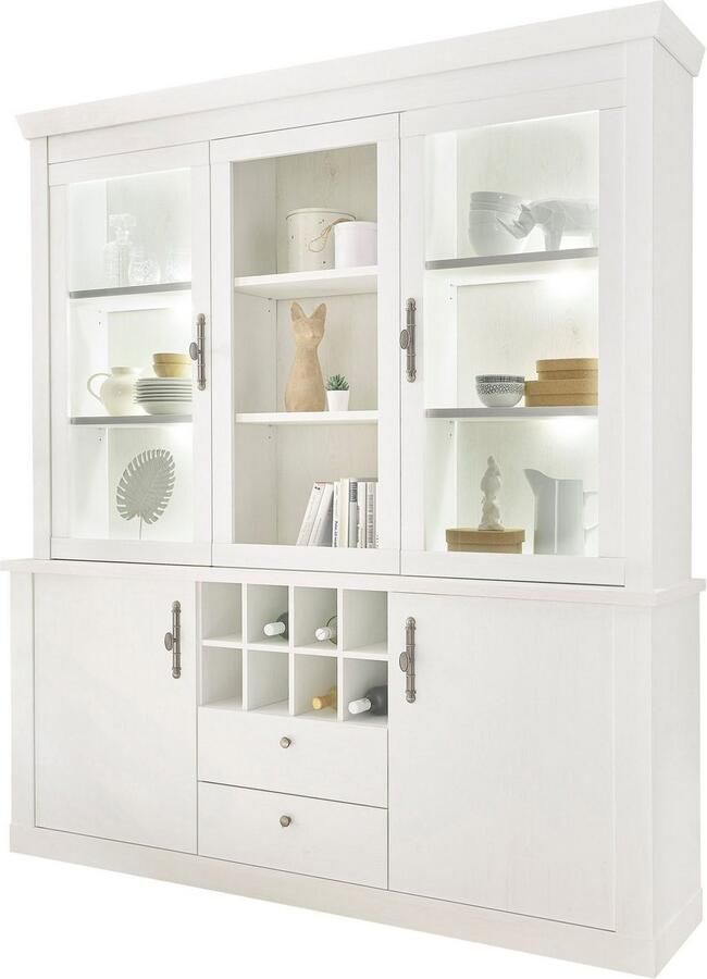 Home affaire Buffetkast Ravenna in romantische landelijke stijl grepen van metaal hoogte 207 cm - Foto 5