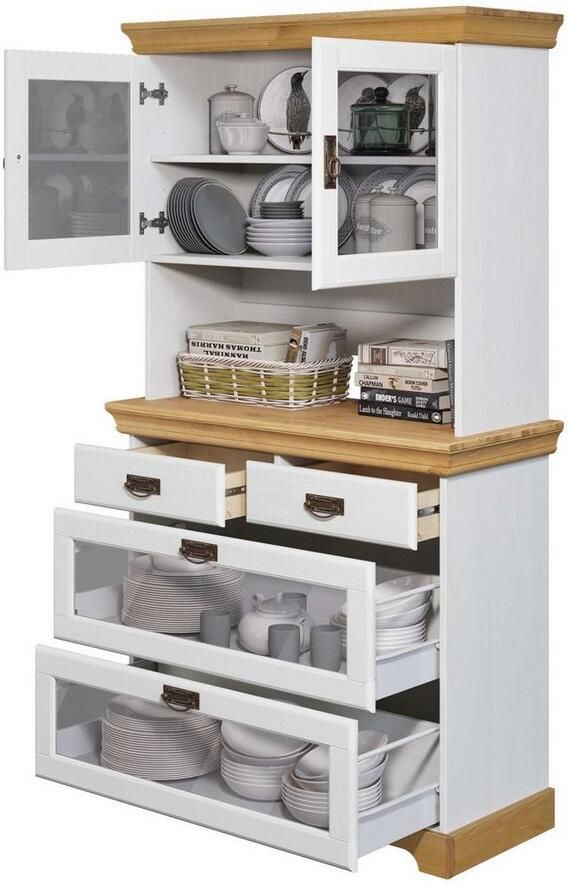 Home affaire Buffetkast Rügen gecertificeerd massief hout hoogte 168 cm in landhuisstijl - Foto 7