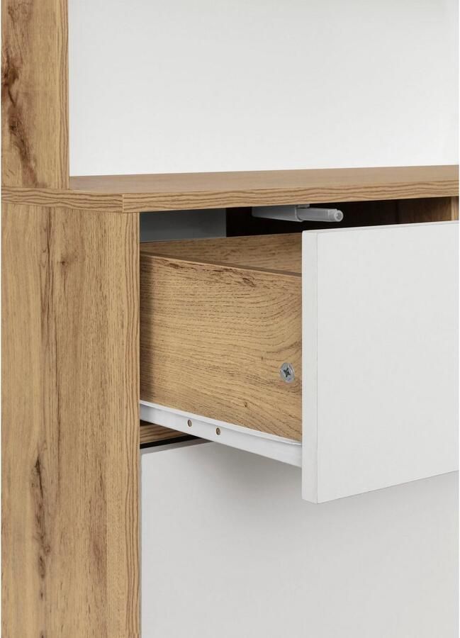 Home affaire Buffetkast Skandi 2 glasdeuren 2 houten deuren en 2 laden breedte 84 cm hoogte 165 cm - Foto 3