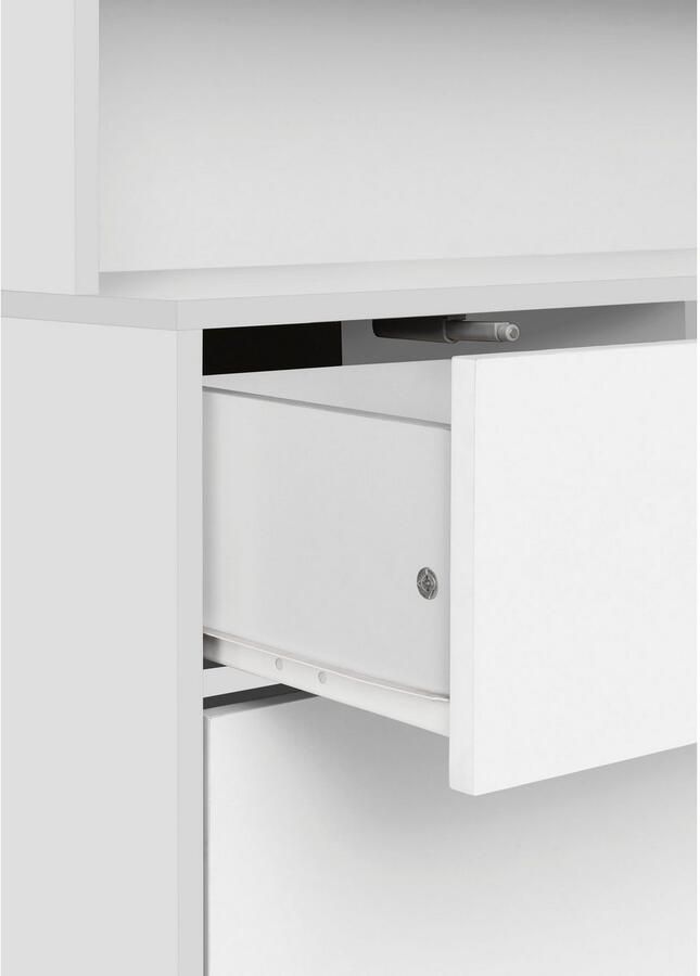 Home affaire Buffetkast Skandi 3 glasdeuren 3 houten deuren en 3 laden breedte 120 cm hoogte 165 cm - Foto 8