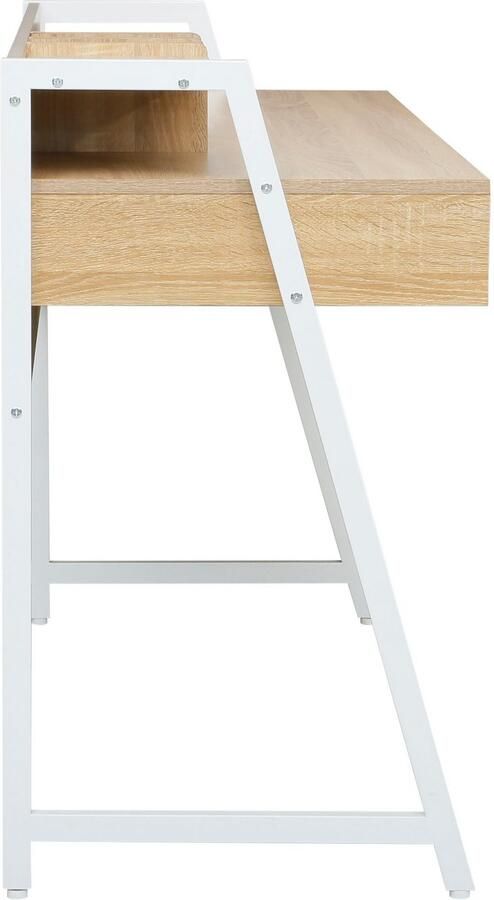 Home affaire Bureau COWELL 2 lades opbergruimte & geïntegreerde boeksteunen metalen frame - Foto 5