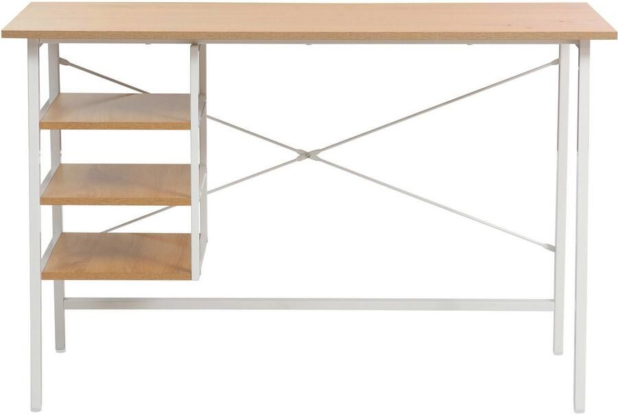 Home affaire Bureau COWELL Computertafel 3 opbergvakken stabiel metalen frame breedte 120 cm - Foto 13