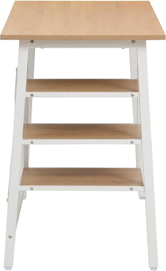 Home affaire Bureau COWELL Computertafel 3 opbergvakken stabiel metalen frame breedte 120 cm - Foto 14