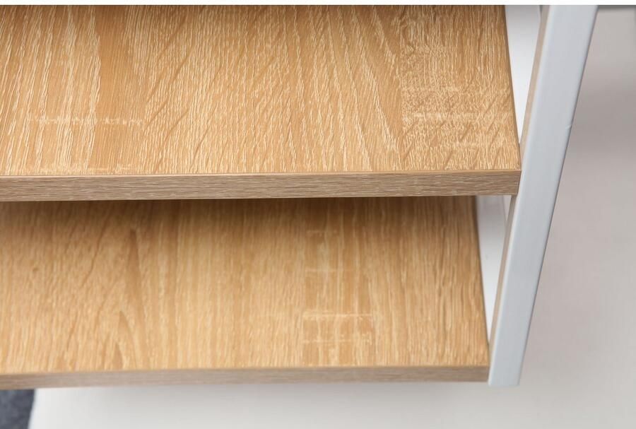 Home affaire Bureau COWELL Computertafel 3 opbergvakken stabiel metalen frame breedte 120 cm - Foto 11