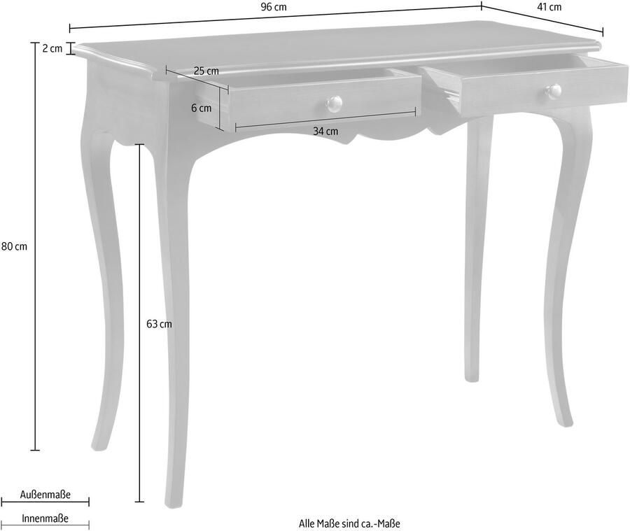 Home affaire Bureau Imperatrice Breedte 96 cm - Foto 5
