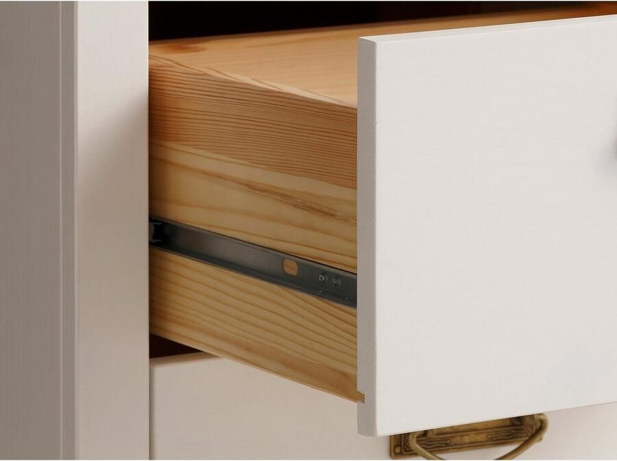 Home affaire Bureau Konrad van gecertificeerd massief hout met lades breedte 129 cm