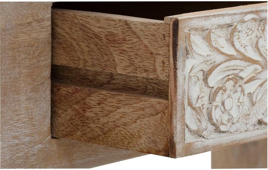 Home affaire Bureau Lavin Mangohout met decoratief houtsnijwerk met de hand gemaakt breedte 111 cm - Foto 12