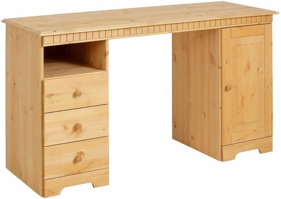 Home affaire Bureau Lisa van massief hout in verschillende kleurvarianten breedte 140 cm - Foto 4