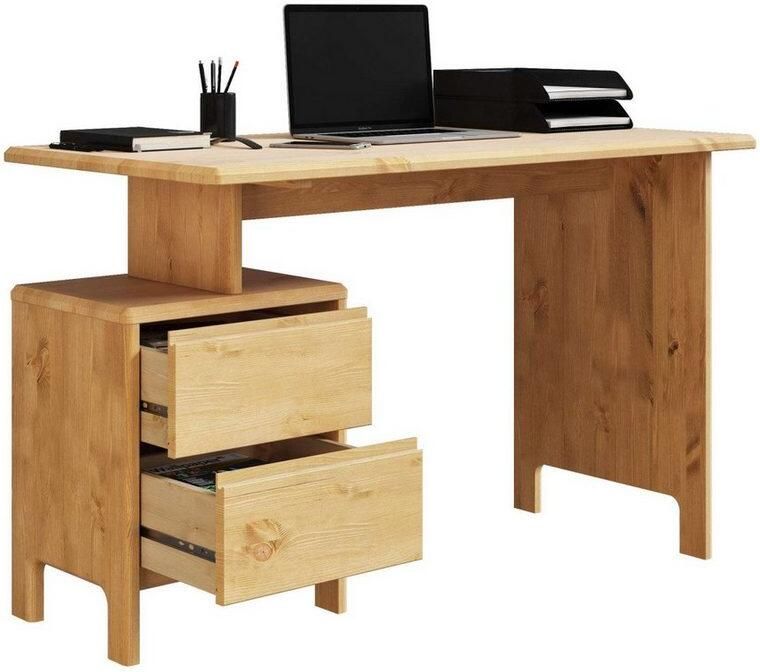 Home affaire Bureau Luven computerbureau gecertificeerd massief hout met 2 lades breedte 120-140 cm - Foto 4