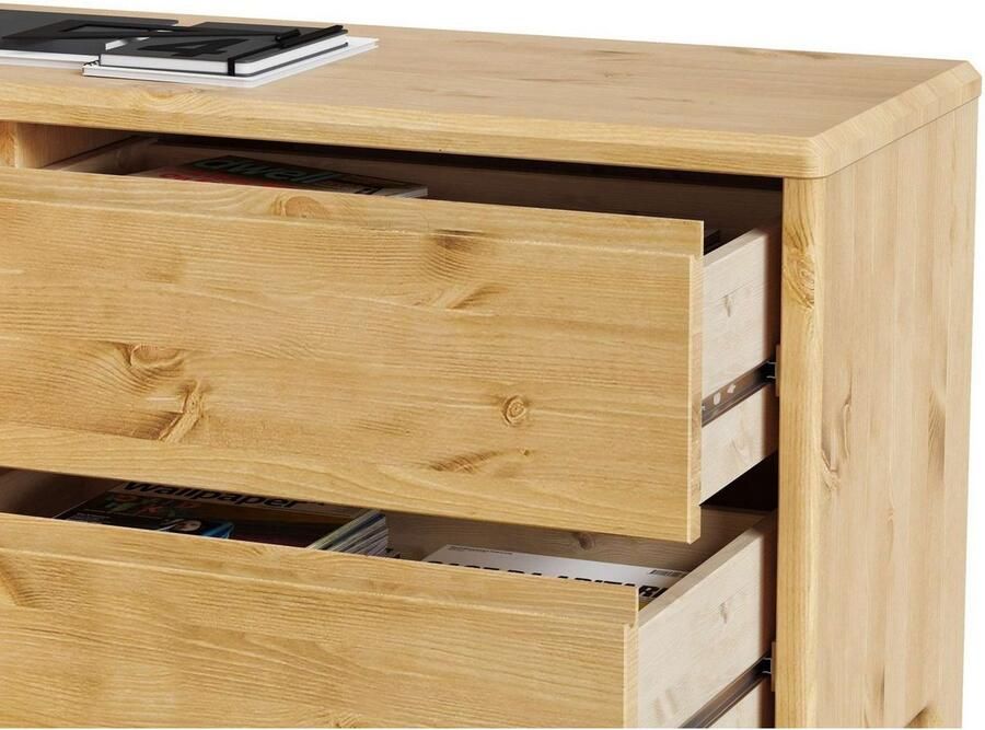 Home affaire Bureau Luven computerbureau gecertificeerd massief hout met 2 lades breedte 120-140 cm - Foto 2