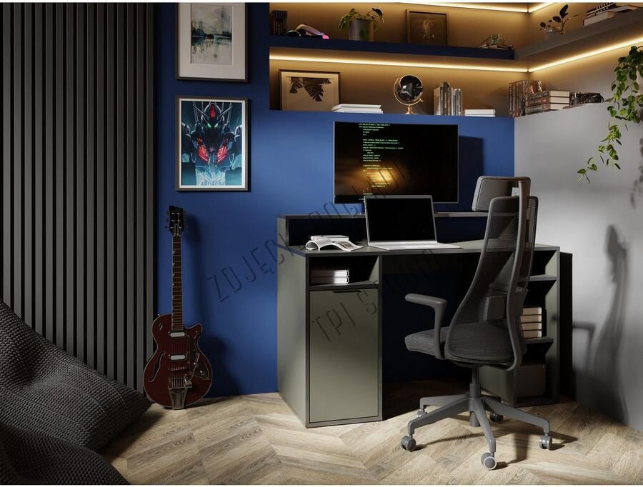 Home affaire Bureau Orem Gamingtafel met deur en monitorsteun breedte 125 x 55 cm - Foto 4