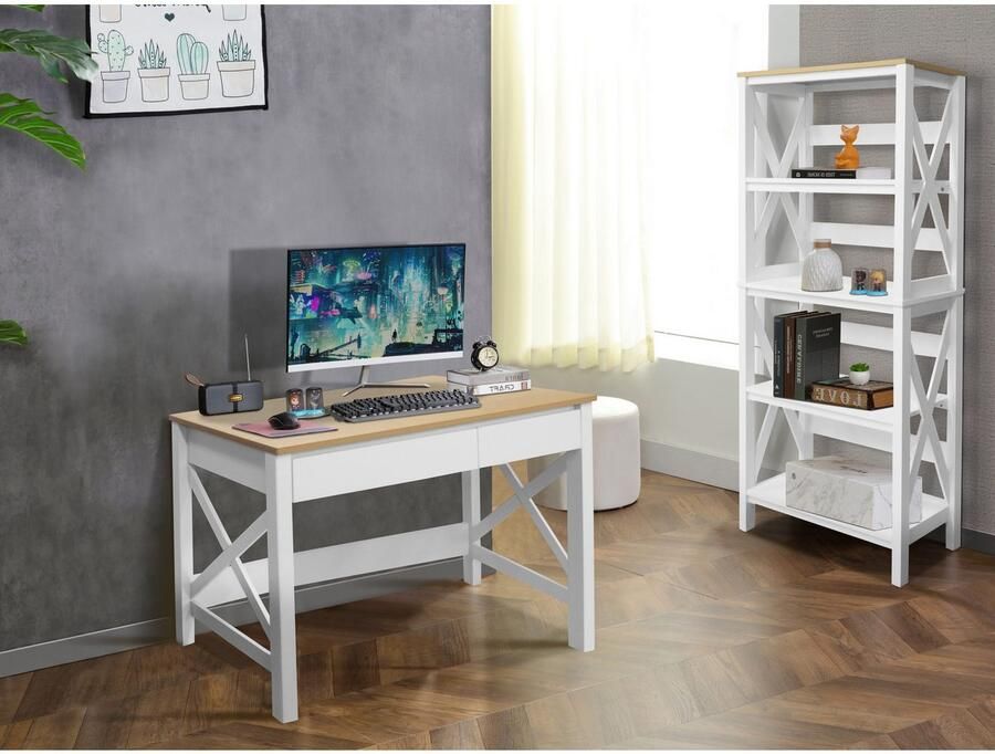 Home affaire Bureau SILBA 2 lades landhuisstijl home office breedte 100 cm - Foto 2