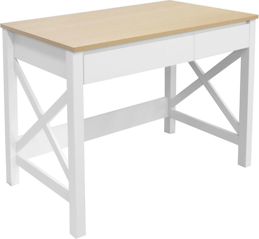 Home affaire Bureau SILBA 2 lades landhuisstijl home office breedte 100 of 140 cm - Foto 2