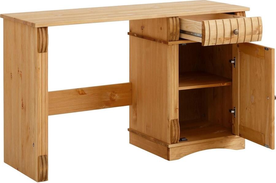 Home affaire Bureau Teresa Computertafel met lade massief hout breedte 120 cm - Foto 7