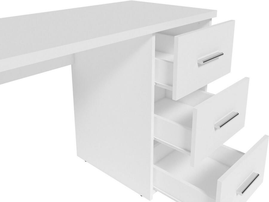 Home affaire Bureau Zion Computertafel met 3 lades breedte 120 x 50 cm - Foto 3