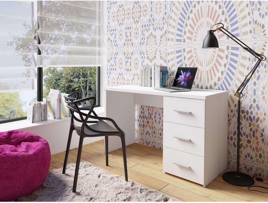 Home affaire Bureau Zion Computertafel met 3 lades breedte 120 x 50 cm - Foto 2