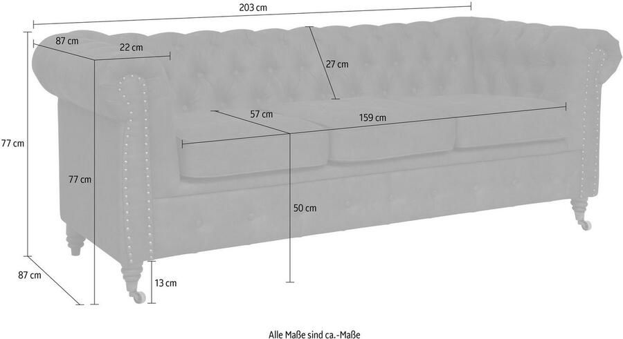 Home affaire Chesterfield-bank Aarburg luxueuze capitonnage en siernagels in chesterfield-design - Foto 5