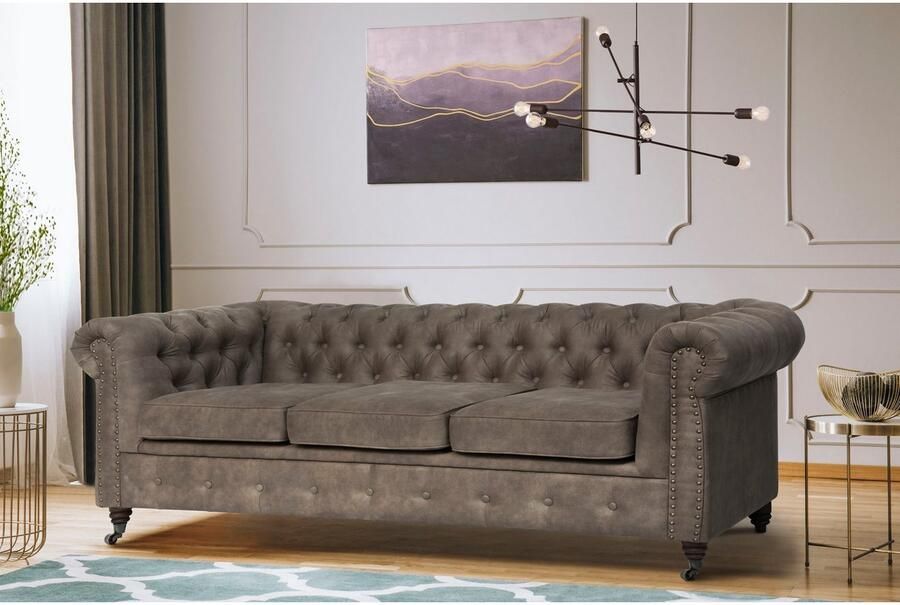 Home affaire Chesterfield-bank Aarburg luxueuze capitonnage en siernagels in chesterfield-design - Foto 4