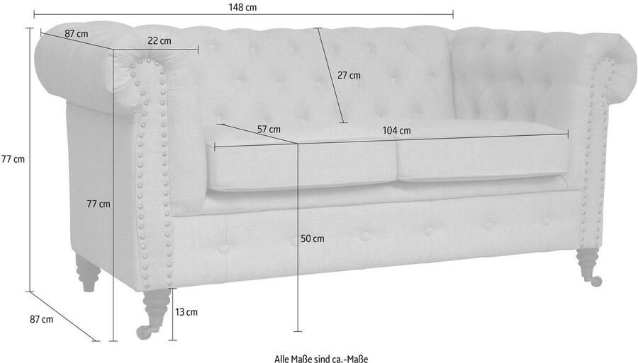 Home affaire Chesterfield-bank Aarburg luxueuze capitonnage en siernagels in chesterfield-design - Foto 5