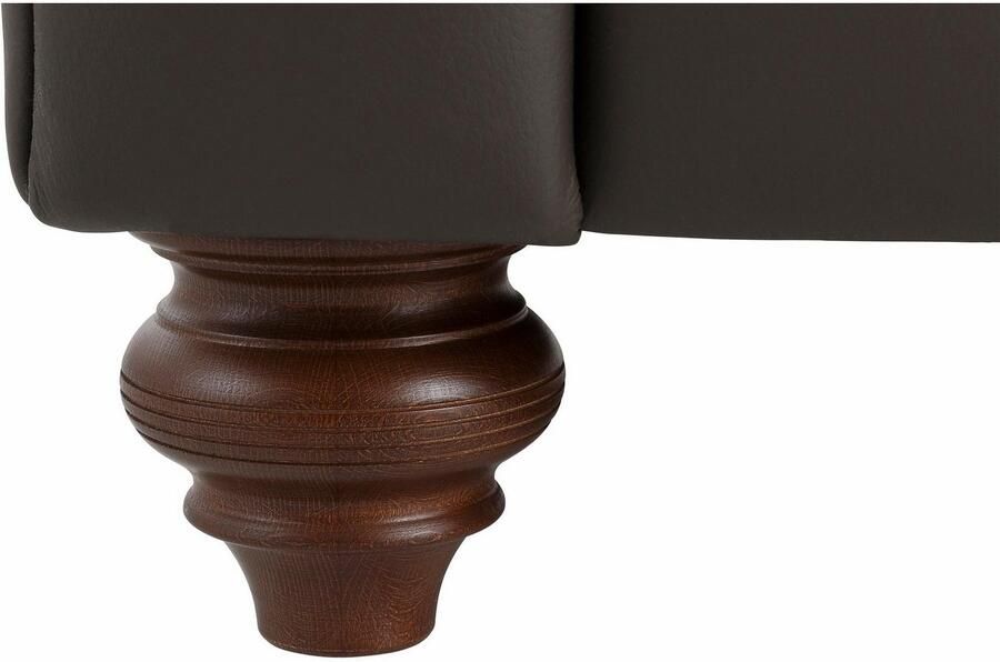 Home affaire Chesterfield-bank Chesterfield 2-zits B D H: 150 89 74 cm met hoogwaardige knoopdetails ook in leer - Foto 4