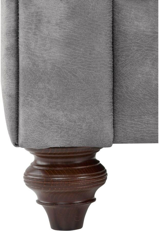 Home affaire Chesterfield-bank Chesterfield 2-zits B D H: 150 89 74 cm met hoogwaardige knoopdetails ook in leer - Foto 2