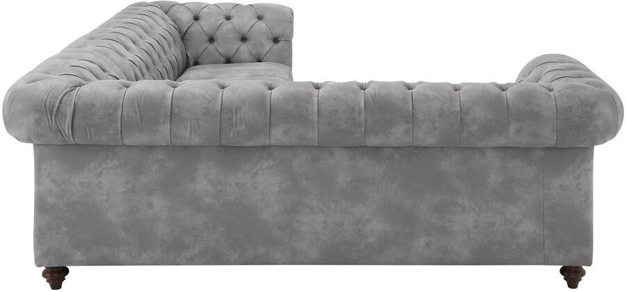 Home affaire Chesterfield-bank Chesterfield hoekbank ook in leer L-vorm hoogwaardige knoopdetails langer gedeelte links of rechts naar keuze - Foto 6