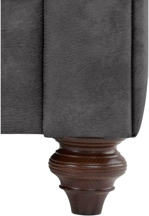 Home affaire Chesterfield-bank Chesterfield hoekbank ook in leer L-vorm hoogwaardige knoopdetails langer gedeelte links of rechts naar keuze