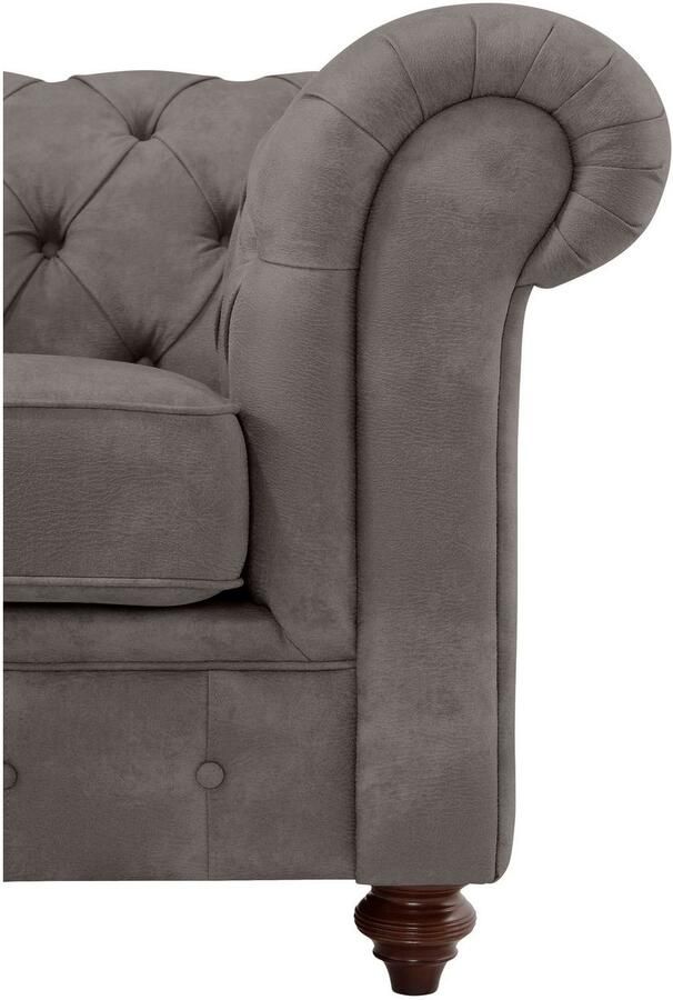 Home affaire Chesterfield-bank Chesterfield hoekbank ook in leer L-vorm hoogwaardige knoopdetails langer gedeelte links of rechts naar keuze - Foto 3