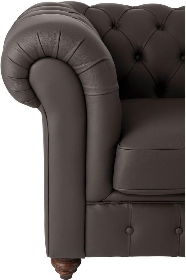 Home affaire Chesterfield-bank Chesterfield hoekbank ook in leer L-vorm hoogwaardige knoopdetails langer gedeelte links of rechts naar keuze - Foto 2