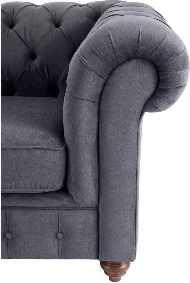 Home affaire Chesterfield-bank Chesterfield 2-zits B D H: 150 89 74 cm met hoogwaardige knoopdetails ook in leer - Foto 2