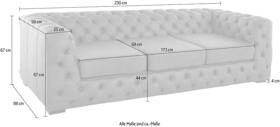 Home affaire Chesterfield-bank Kalina klassieke chesterfield knoopdetails zeer hoogwaardige afwerking - Foto 5