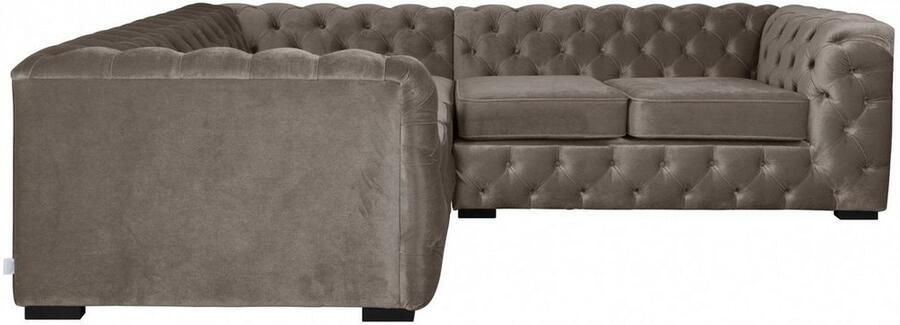 Home affaire Chesterfield-bank KALINA L-vorm hoogwaardig chesterfield design zeer hoogwaardige afwerking - Foto 4
