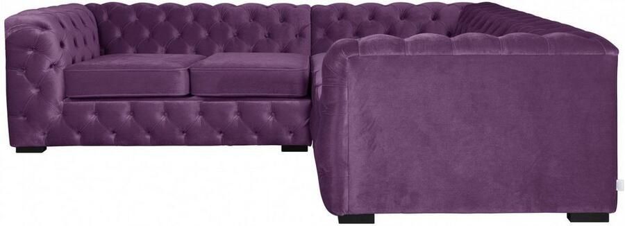 Home affaire Chesterfield-bank KALINA L-vorm hoogwaardig chesterfield design zeer hoogwaardige afwerking - Foto 5