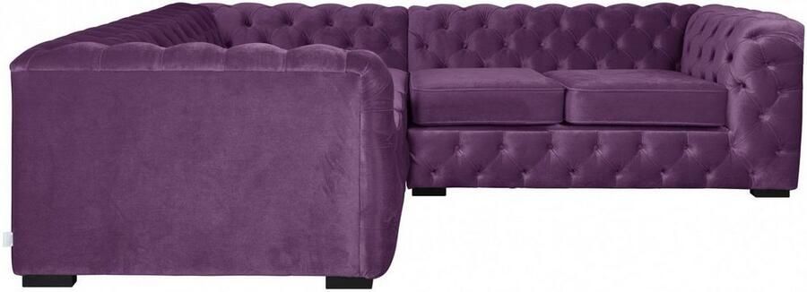 Home affaire Chesterfield-bank KALINA L-vorm hoogwaardig chesterfield design zeer hoogwaardige afwerking - Foto 4