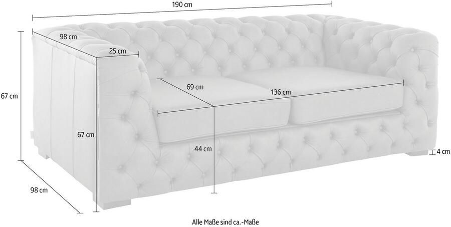 Home affaire Chesterfield-bank Kalina met klassieke chesterfield-capitonnage - Foto 17
