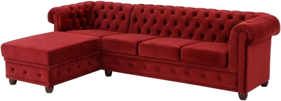 Home affaire Chesterfield-bank New Castle L-vorm hoogwaardige capitonnage in chesterfield-design bxdxh: 255(171x72) - Foto 7