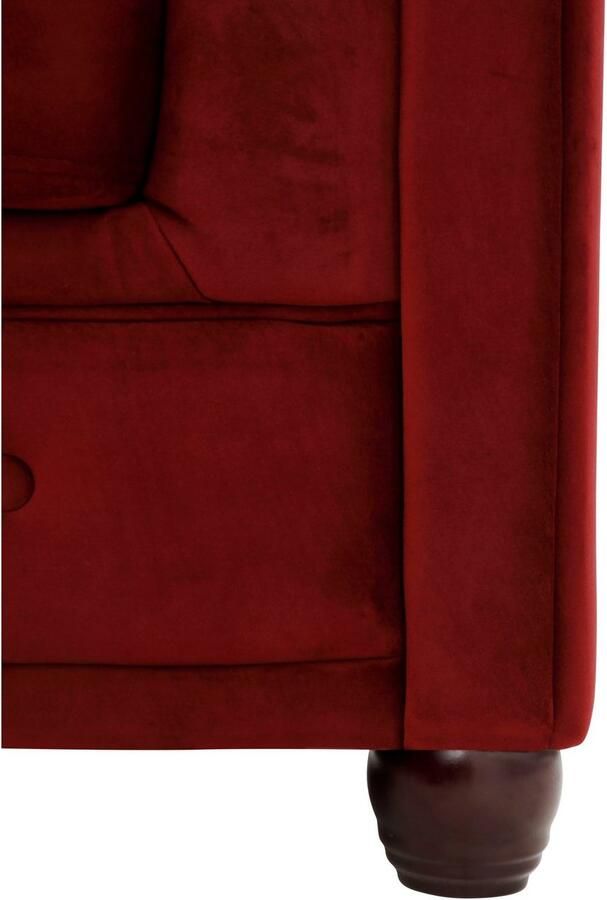 Home affaire Chesterfield-bank New Castle L-vorm hoogwaardige capitonnage in chesterfield-design bxdxh: 255(171x72)