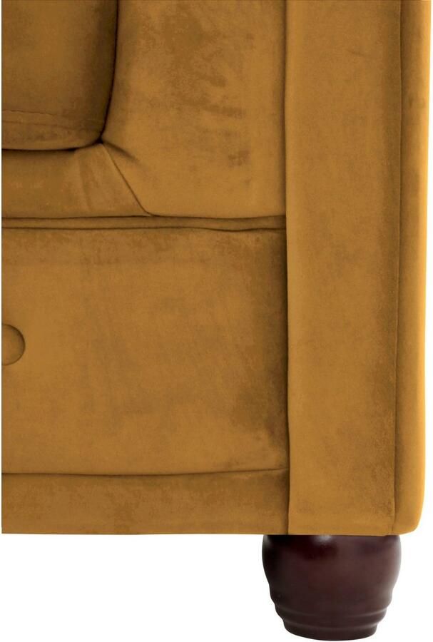 Home affaire Chesterfield-bank New Castle L-vorm hoogwaardige capitonnage in chesterfield-design bxdxh: 255(171x72)