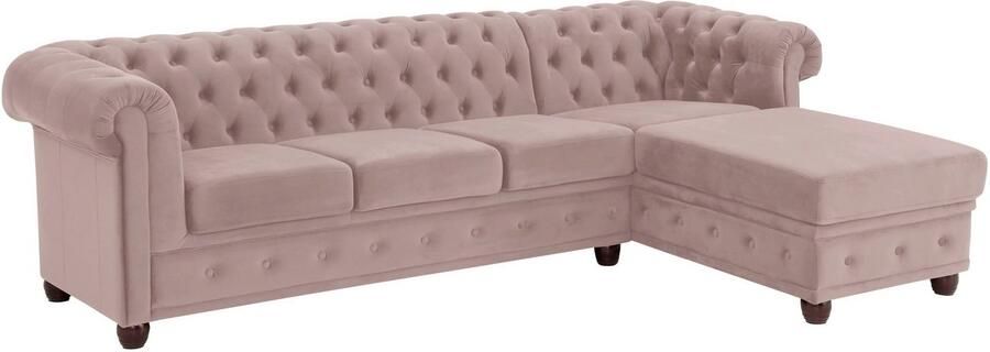 Home affaire Chesterfield-bank New Castle L-vorm hoogwaardige capitonnage in chesterfield-design bxdxh: 255(171x72) - Foto 12