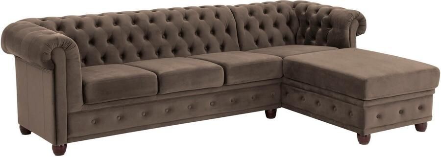 Home affaire Chesterfield-bank New Castle L-vorm hoogwaardige capitonnage in chesterfield-design bxdxh: 255(171x72) - Foto 12