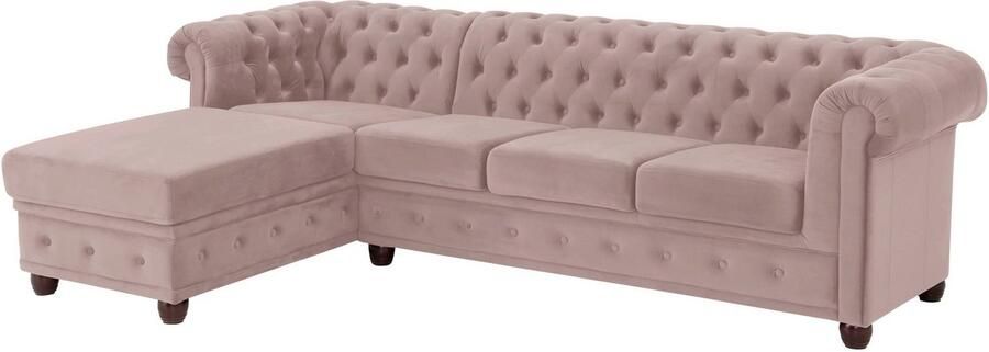 Home affaire Chesterfield-bank New Castle L-vorm hoogwaardige capitonnage in chesterfield-design bxdxh: 255(171x72) - Foto 8