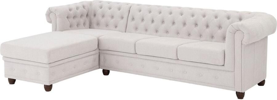 Home affaire Chesterfield-bank New Castle L-vorm hoogwaardige capitonnage in chesterfield-design bxdxh: 255(171x72) - Foto 10